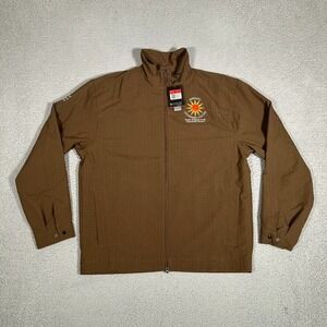 Nike Jacket Mens Large Brown Tiger Woods Collection Full Zip Golf Pockets NWT